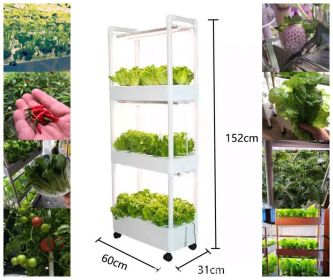 Home Complete Hydroponics System Kit 3 Layers 42 Pods with 6 PCS of Grow Light to Grow Strawberry/Lettuce/Cherry Tomato etc