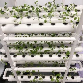 NFT Hydroponics System with 108 Holes Kits; Vertical Hydroponic Growing Systems PVC Tube Plant Vegetable