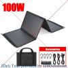 Solar Panel 100W 4Fold Solar Folding Bag Charger Waterproof Lightweight Efficient Sun Power Solar Cells for Outdoor Power Supply