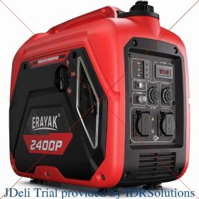 2400W Portable Inverter Generator for Home Use, Super Quiet Small Generator for Camping Outdoor Emergency Power Backup