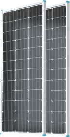 Renogy 2PCS Solar Panels 100 Watt 12 Volt, High-Efficiency Monocrystalline PV Module Power Charger