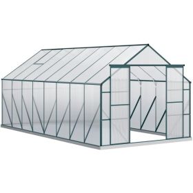 16' x 8' Walk-in Greenhouse Aluminum Greenhouse Polycarbonate Kit