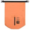 Dry Bag with Zipper Orange 4 gal PVC