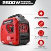 2500-Watt Gas Powered Portable Inverter Generator, Super Quiet for Camping, Tailgating, Home Emergency Use