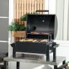 Outsunny Charcoal BBQ Grill with 235 sq.in. Cooking Area, Tabletop Outdoor Barbecue with Ash Catcher and Built-in Thermometer for Patio, Backyard