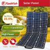 100W 18V Portable Solar Panel, Flashfish Foldable Solar Charger with 5V USB 18V DC Output Compatible with Portable Generator, Smartphones