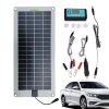 Solar Car Battery Charger 30W 12V Car Battery Charger Solar Powered Plug And Play Solar Panel Trickle Charging Kit With Lighter