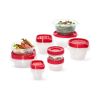 40 Piece Food Reusable Storage Set,Food Containers for Storing fruits, Meat, Vegetables. Red, Total of 12.6 Qts