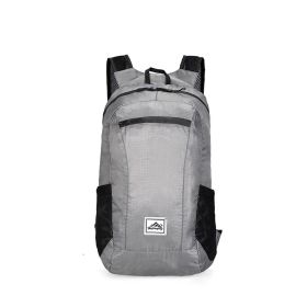 Lightweight Portable Foldable Backpack for Women Men Travel Hiking (Type: Sports Bag, Color: Gray)