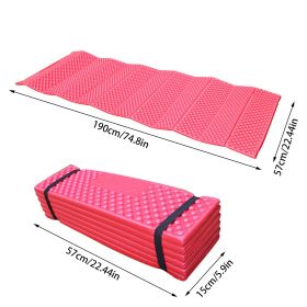 Outdoor Camping Mat Moistureproof Mattress Ultralight Foam Picnic Mat Folding Egg Slot Beach Mat Tent Sleeping Pad Dropshipping (Color: Pink)