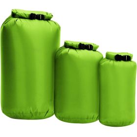 3 pcs/set Waterproof Dry Bag Pack Sack Outdoor 8L 40L 70L Swimming Bag Storage Pouch Ultralight Camping Boating Water Bag (Color: H light green)