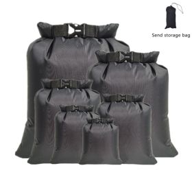 6 Pcs/Set Waterproof Dry Bag Pack Sack Outdoor Swimming Bag Ultralight Camping Floating Sailing Canoing Boating Storage Pouch (Color: G  6pcs black)