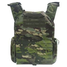 EMERSONGEARS 1000D Nylon Plate Carrier Outdoor tactical vest Hunting Protective Adjustable MOLLE Vest (Color: MCTP)