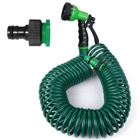 EVA Recoil Garden Hose Flexible Self-coiling Water Hose with 3/4' and 1/2' Adapter with 7 Spraying Modes for Boat Greenhouse Yard Patio (Length: 20M)