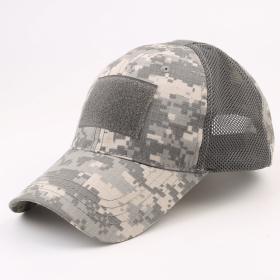 Military-Style Tactical Patch Hat with Adjustable Strap | Breathable and Unisex (Color: ACU)