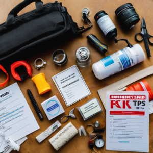 Icon for survival gear, emergency preparedness, disaster kits, car emergency kits, home survival kits, first aid kits, survival food, water storage, and practical safety gear topic